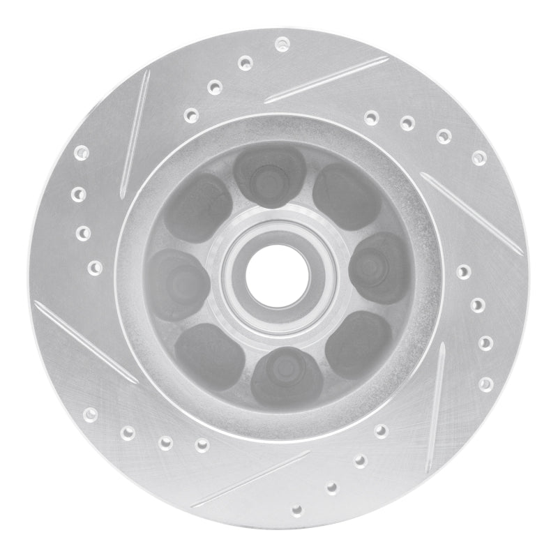 R1 Concepts R1 93-93 Ford Mustang Front Right Drilled & Slotted Silver Brake Rotor