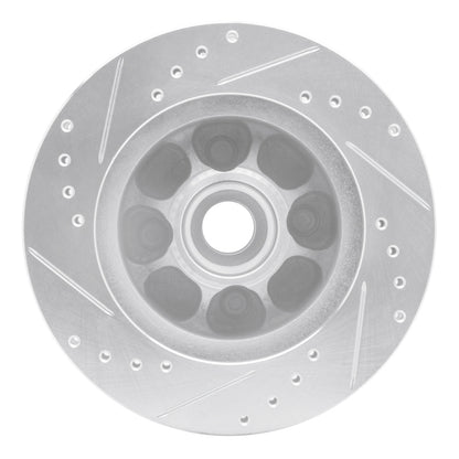 R1 Concepts R1 93-93 Ford Mustang Front Right Drilled & Slotted Silver Brake Rotor