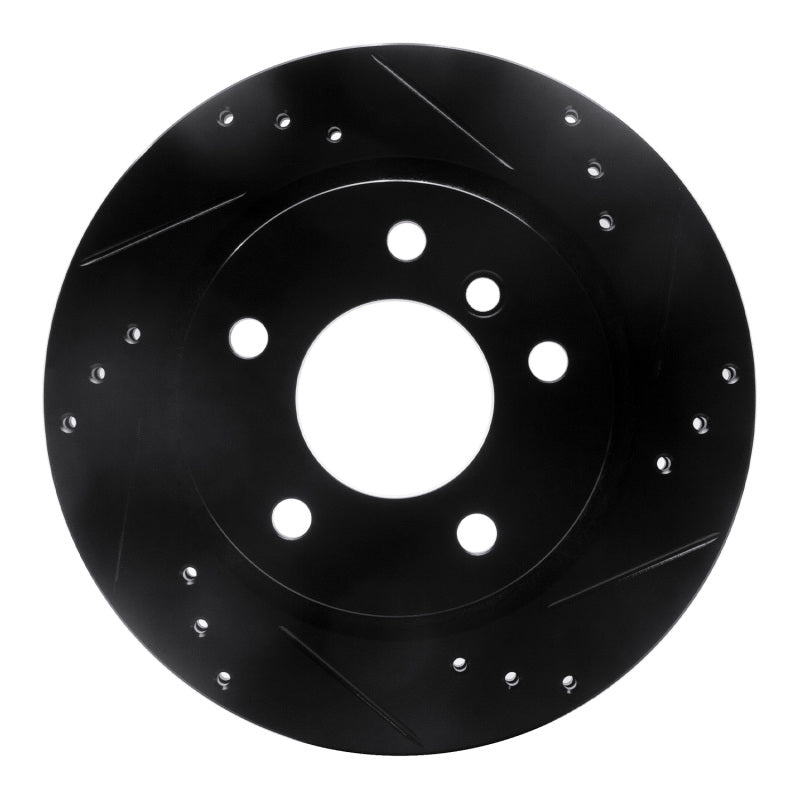 R1 Concepts R1 03-08 BMW Z4 Rear Right Drilled & Slotted Black Brake Rotor