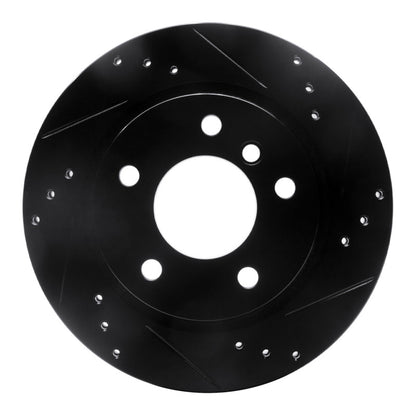 R1 Concepts R1 03-08 BMW Z4 Rear Right Drilled & Slotted Black Brake Rotor