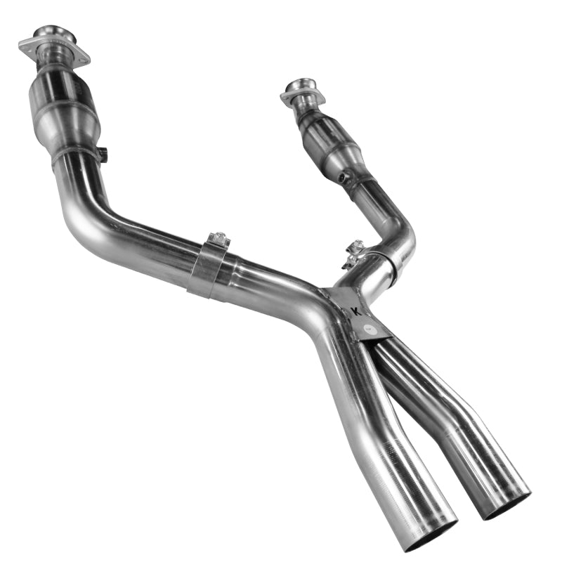 Kooks Headers Kooks 05-10 Ford Mustang GT 2 1/2in x 2 1/2in OEM Exhaust GREEN Cat X Pipe