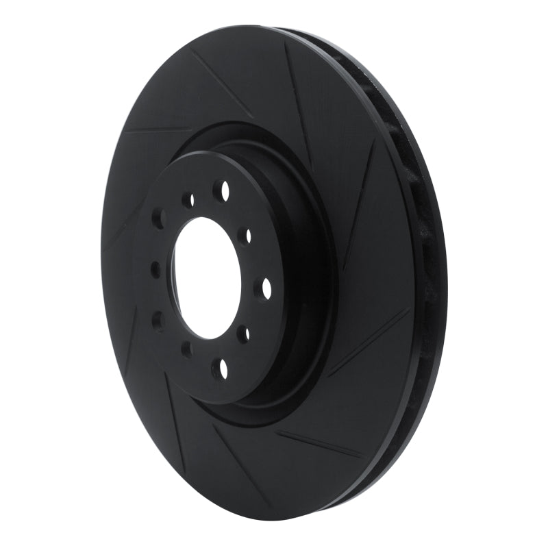 R1 Concepts R1 01-06 BMW M3 Left Front Slotted Black Brake Rotor
