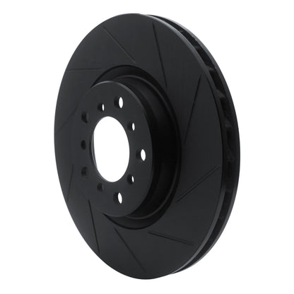 R1 Concepts R1 01-06 BMW M3 Left Front Slotted Black Brake Rotor