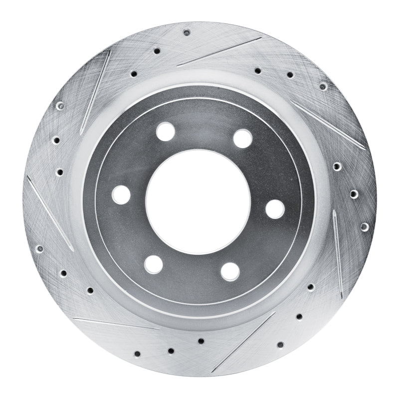 R1 Concepts R1 21-25 Ford BRONCO Rear Left Drilled & Slotted Silver Brake Rotor
