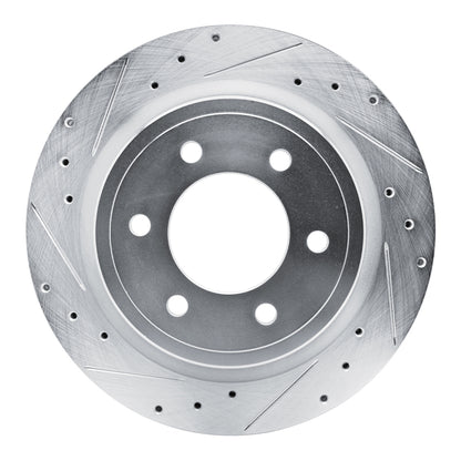 R1 Concepts R1 21-25 Ford BRONCO Rear Left Drilled & Slotted Silver Brake Rotor