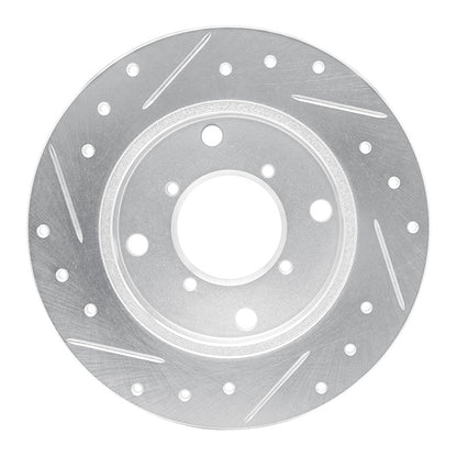 R1 Concepts R1 89-94 Suzuki SWIFT Rear Right Drilled & Slotted Silver Brake Rotor