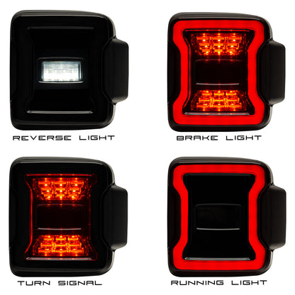 ORACLE Lighting Oracle Jeep Wrangler JL Black Series LED Tail Lights