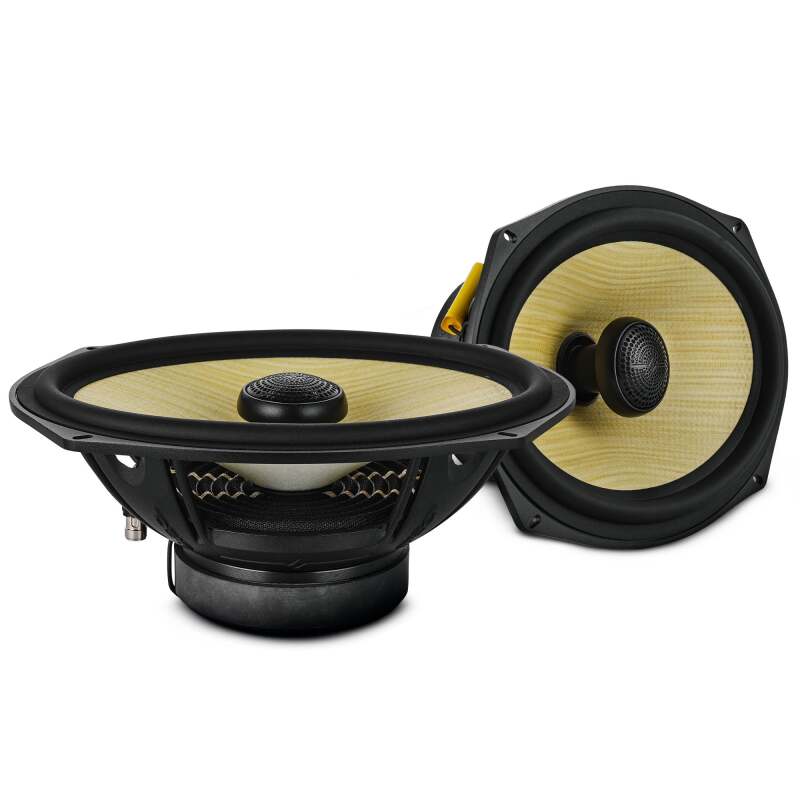 DS18 Deluxe Quality 6x9in Coaxial 150 Watts RMS 4 ohm Yellow Straw + Composite Foam Cone