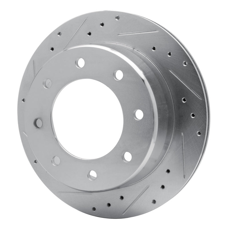 R1 Concepts R1 00-11 Cadillac DTS Rear Left Drilled & Slotted Silver Brake Rotor