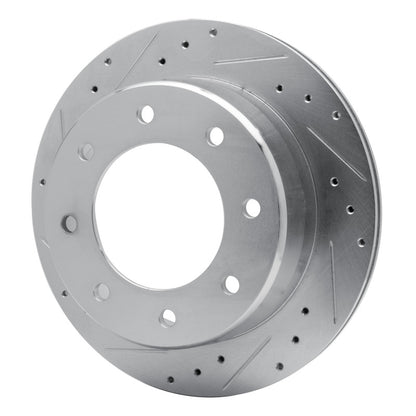 R1 Concepts R1 00-11 Cadillac DTS Rear Left Drilled & Slotted Silver Brake Rotor