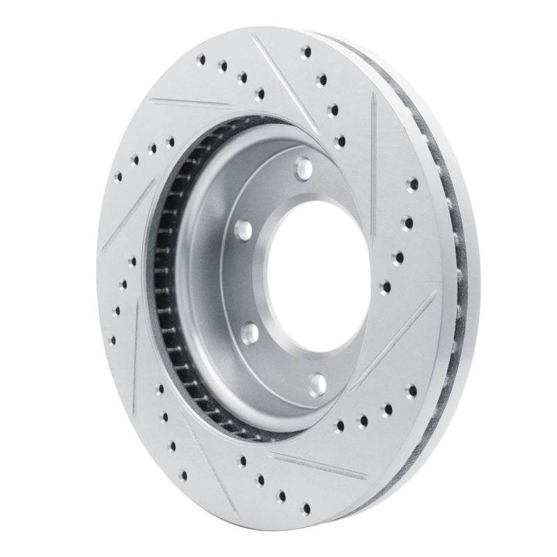 R1 Concepts R1 19-25 Ford BRONCO Front Left Drilled & Slotted Silver Brake Rotor