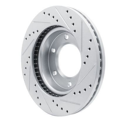 R1 Concepts R1 19-25 Ford BRONCO Front Left Drilled & Slotted Silver Brake Rotor