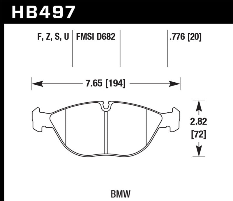 Hawk Performance Hawk 04-06 Audi TT Quattro / 04-05 VW Golf R32 Perf Ceramic Street Front Brake Pads