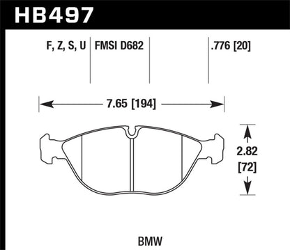 Hawk Performance Hawk 99-09 / 11-12 Mercedes SL Class HPS 5.0 Front Brake Pads