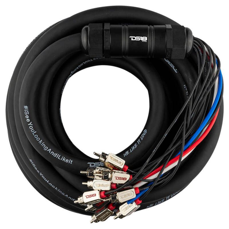 DS18 Medusa Wire Pack 10 Channel RCA 4 x 12GA OFC Power Wire 30-Feet
