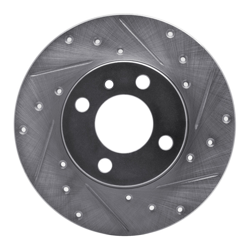 R1 Concepts R1 77-83 BMW 320I (USA/Canada) Front Right Drilled & Slotted Silver Brake Rotor