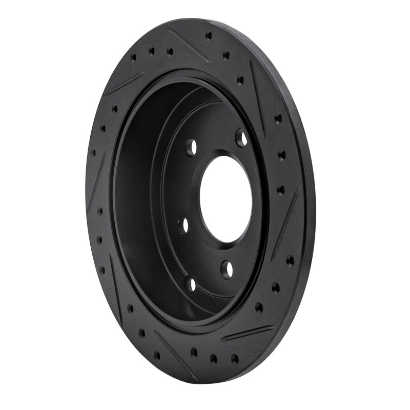 R1 Concepts R1 01-07 Buick Rendezvous Rear Left Drilled & Slotted Black Brake Rotor