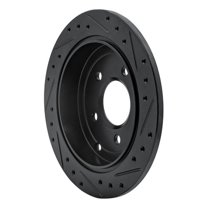 R1 Concepts R1 01-07 Buick Rendezvous Rear Left Drilled & Slotted Black Brake Rotor