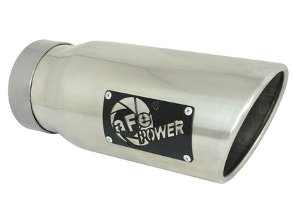aFe Large Bore-HD 3in 409SS DPF-Back Exhaust System w/ Polished Tip RAM 1500 20-21 V6-3.0