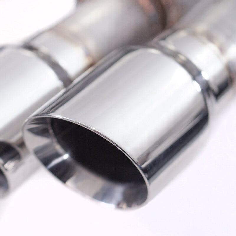 Stainless Works 2018+ Ford Mustang GT 3in Legend Series Catback H-Pipe w/Active Valves & Quad Tips