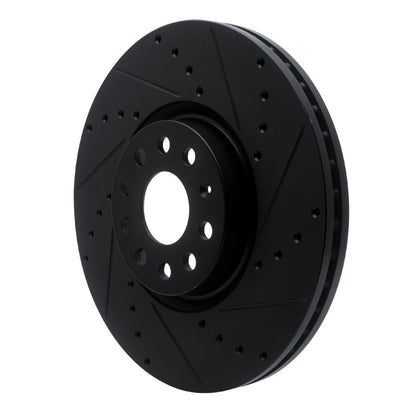 R1 Concepts R1 18-25 Volkswagen ATLAS Front Right Drilled & Slotted Black Brake Rotor