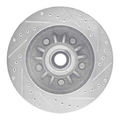 R1 Concepts R1 97-00 Ford Expedition Front Left Drilled & Slotted Silver Brake Rotor