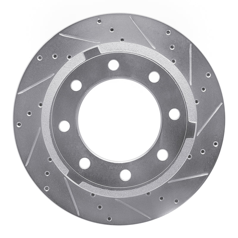 R1 Concepts R1 11-22 Ford F-350 Super Duty 2WD Rear Right Drilled & Slotted Silver Brake Rotor