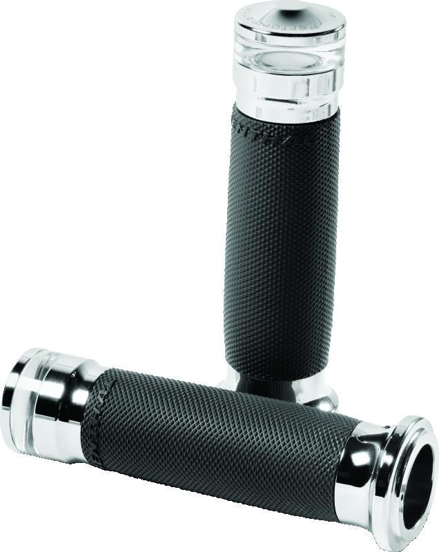 Performance Machine Contour Led Handle Grip Set - Chrome