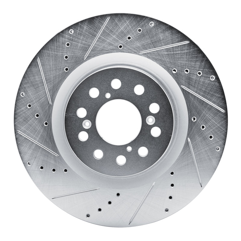 R1 Concepts R1 17-25 Acura Integra Front Left Drilled & Slotted Silver Brake Rotor