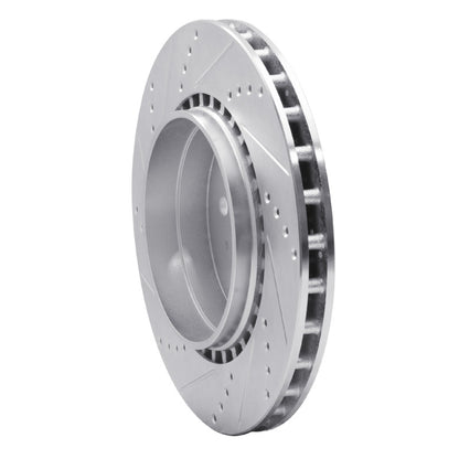 R1 Concepts R1 04-07 Volvo S60 Rear Right Drilled & Slotted Silver Brake Rotor