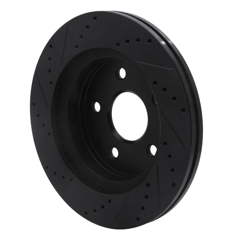 R1 Concepts R1 02-24 Chrysler ASPEN Front Right Drilled & Slotted Black Brake Rotor