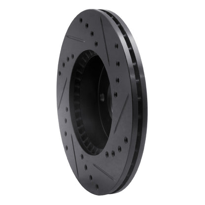 R1 Concepts R1 99-07 Suzuki Aerio Front Left Drilled & Slotted Black Brake Rotor