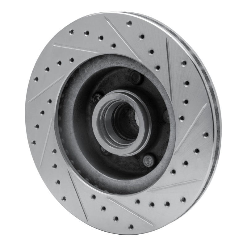 R1 Concepts R1 1974-1980 Ford Granada Front Left Drilled & Slotted Silver Brake Rotor