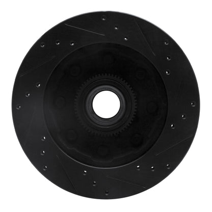 R1 Concepts R1 1994-1999 Dodge Ram 2500 Front Left Drilled & Slotted Black Brake Rotor