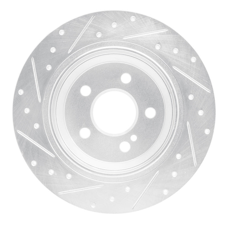 R1 Concepts R1 07-13 Mercedes-Benz CL550 Rear Right Drilled & Slotted Silver Brake Rotor