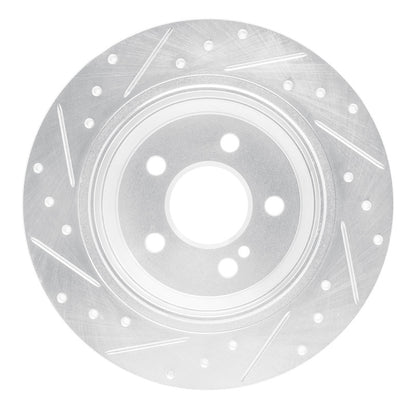 R1 Concepts R1 07-13 Mercedes-Benz CL550 Rear Right Drilled & Slotted Silver Brake Rotor