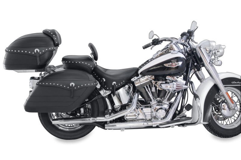 Mustang Motorcycle Mustang 06-17 Harley Softail Wide Tire(200mm)Wide Tour Solo Seat w/Driver Backrest Studs - Black