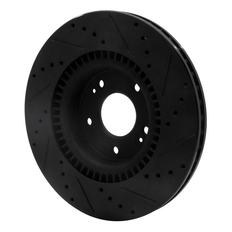 R1 Concepts R1 11-25 Hyundai Tucson Front Left Drilled & Slotted Black Brake Rotor