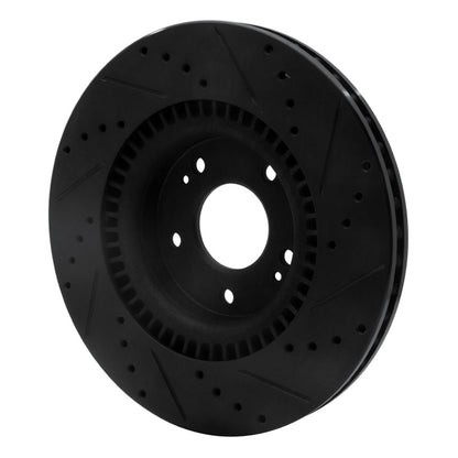 R1 Concepts R1 11-25 Hyundai Tucson Front Left Drilled & Slotted Black Brake Rotor