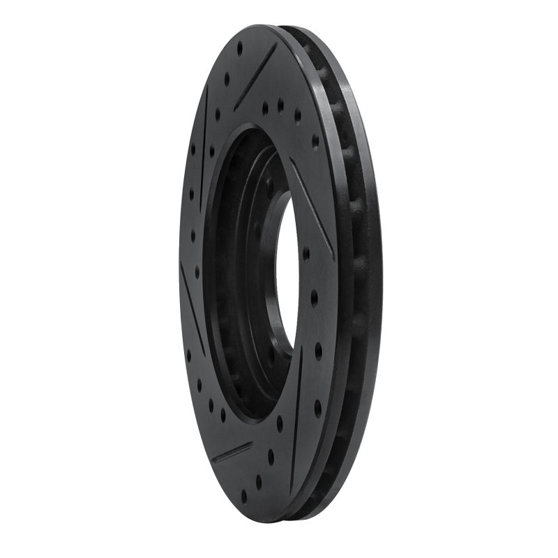 R1 Concepts R1 92-04 Hummer H1 Front/Rear Right Drilled & Slotted Black Brake Rotor