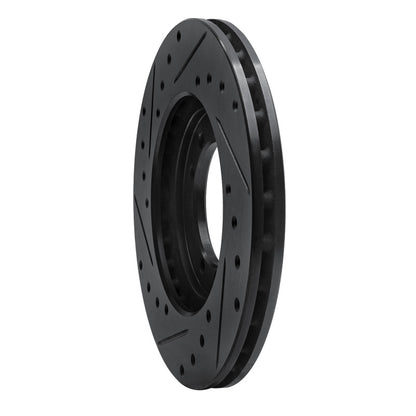 R1 Concepts R1 92-04 Hummer H1 Front/Rear Right Drilled & Slotted Black Brake Rotor