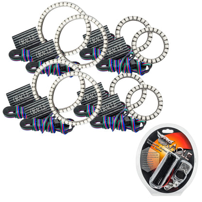 ORACLE Lighting Oracle Vector Jeep Wrangler JK Grille Halo Kit - ColorSHIFT