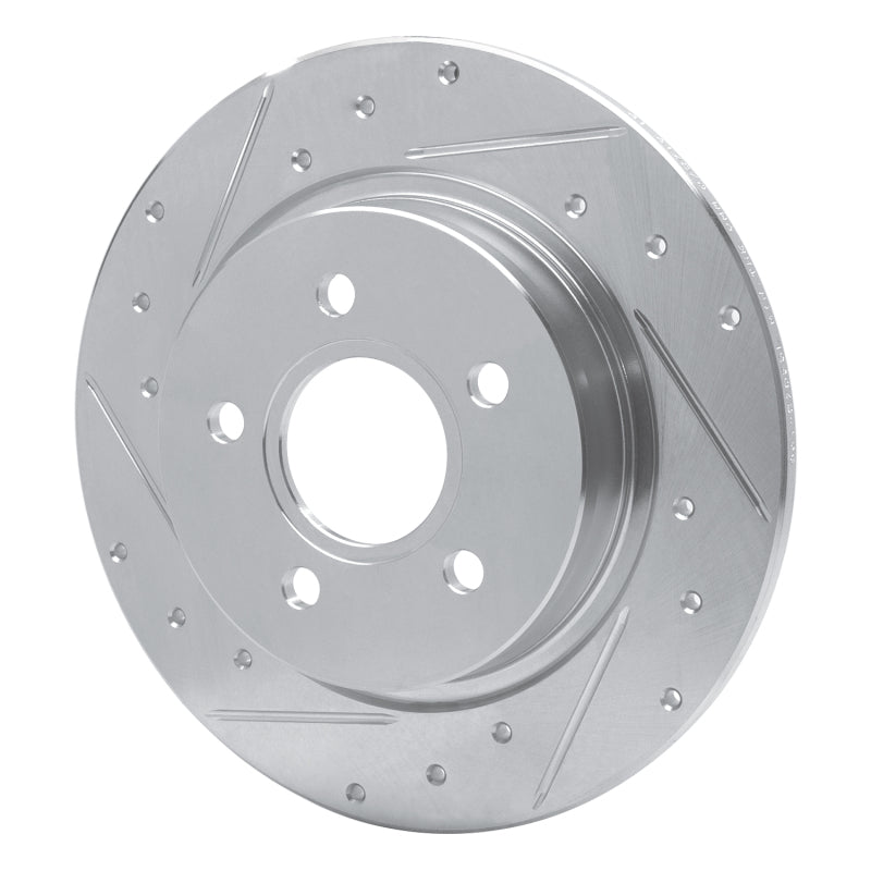 R1 Concepts R1 04-13 Volvo C70 Rear Left Drilled & Slotted Silver Brake Rotor