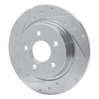 R1 Concepts R1 04-13 Volvo C70 Rear Left Drilled & Slotted Silver Brake Rotor
