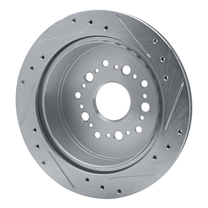R1 Concepts R1 92-98 Lexus SC300 Rear Left Drilled & Slotted Silver Brake Rotor