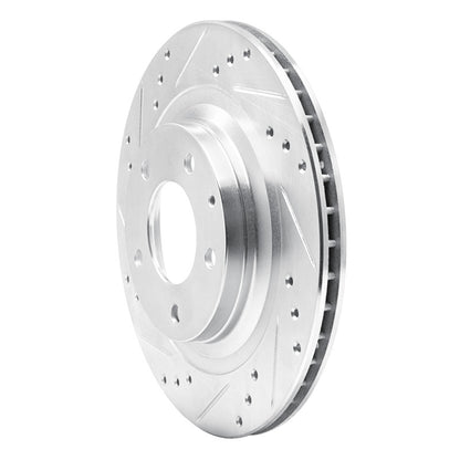 R1 Concepts R1 93-95 Mazda RX-7 Rear Left Drilled & Slotted Silver Brake Rotor