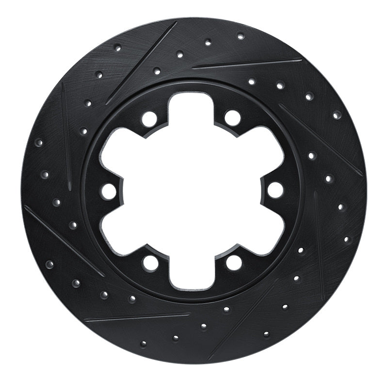 R1 Concepts R1 15-25 Ford Transit-350/SRW Rear Left Drilled & Slotted Black Brake Rotor