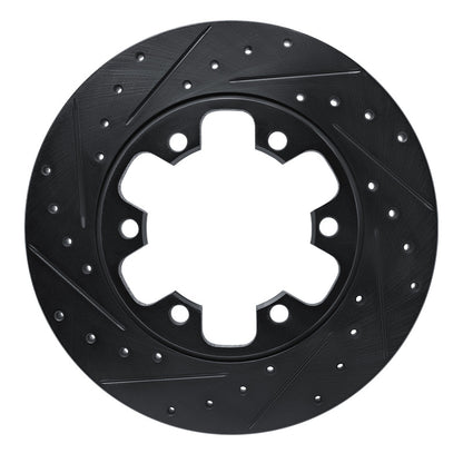 R1 Concepts R1 15-25 Ford Transit-350/SRW Rear Left Drilled & Slotted Black Brake Rotor