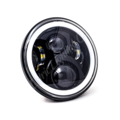 Letric Lighting 7in LED Black Full-Halo Indian
