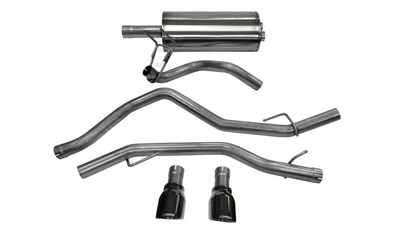 CORSA Performance Corsa 09-18 Dodge Ram 1500 4.7L/5.7L V8 Quad/Crew Cab/Short Bed Black Dual Rear Exit Cat-Back Exhaus